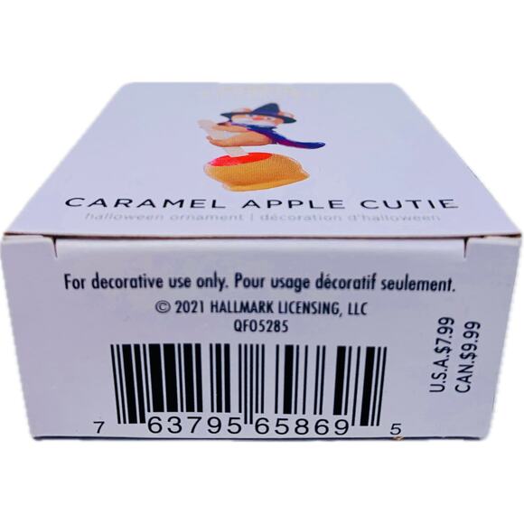 Hallmark CARAMEL APPLE CUTIE MINIATURE Keepsake Halloween Ornament 2021 NIB - Picture 7 of 8